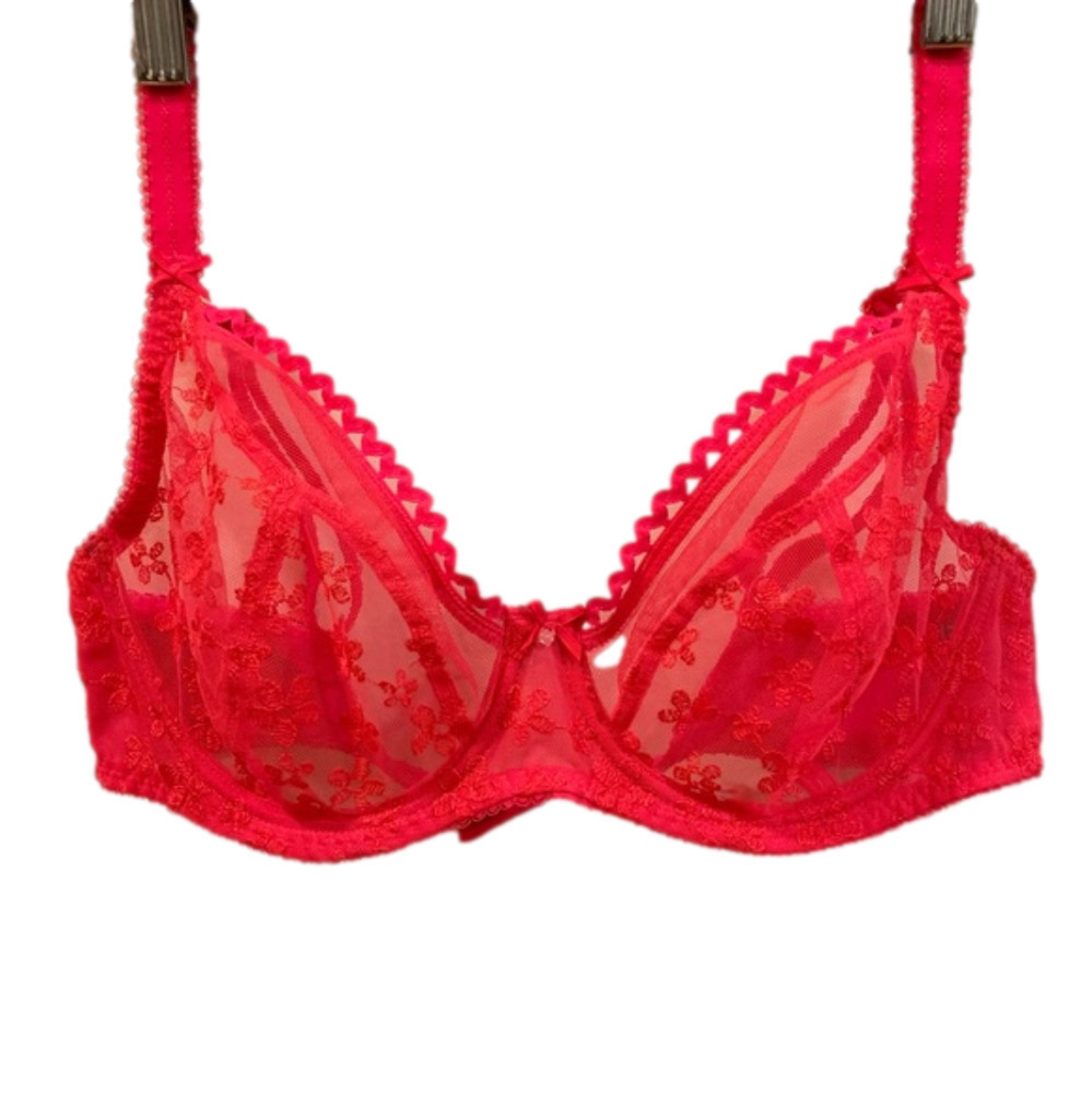 Freya hot pink lace bra. US 32DD